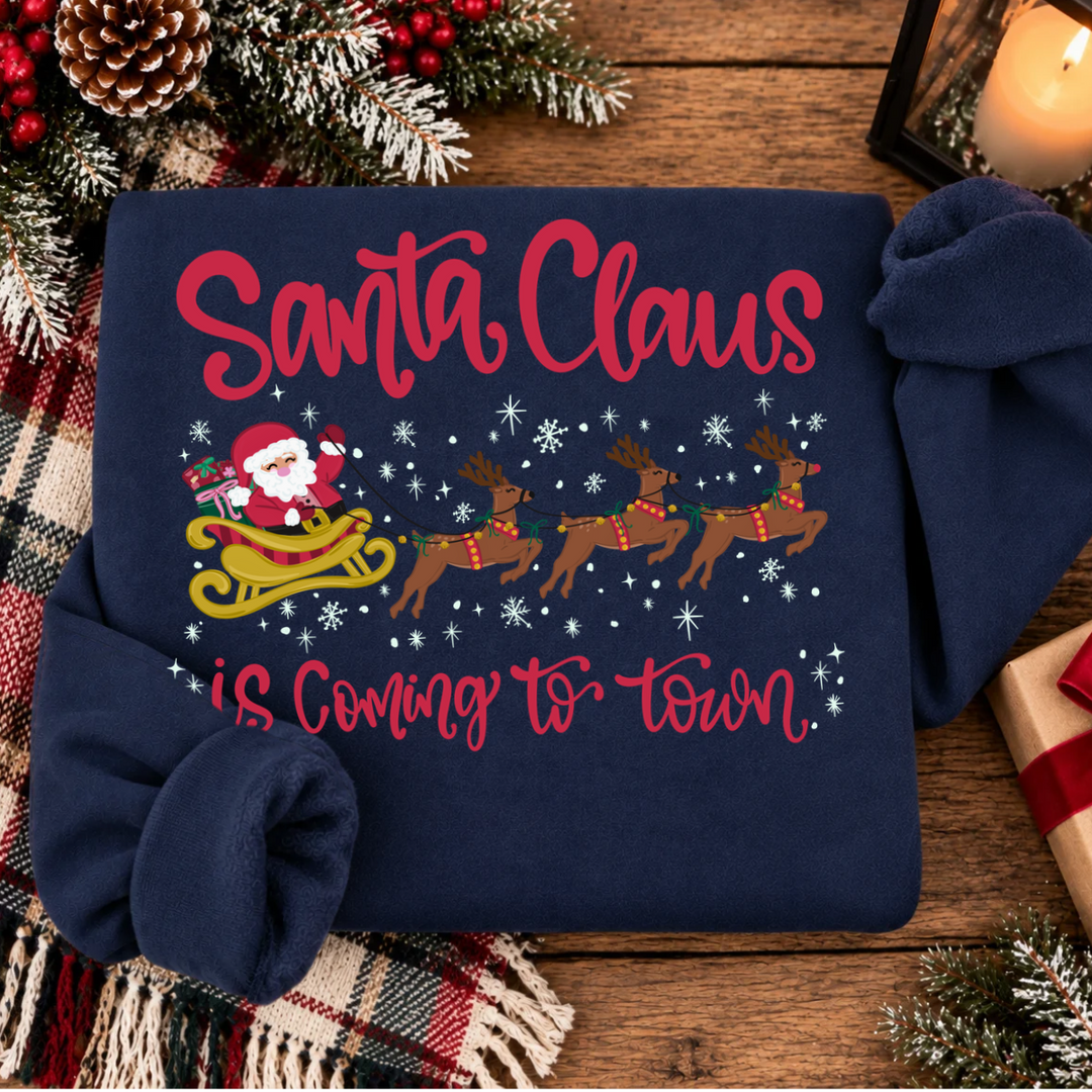 DTF TRANSFER ONLY  - Santa Claus is Coming to Town