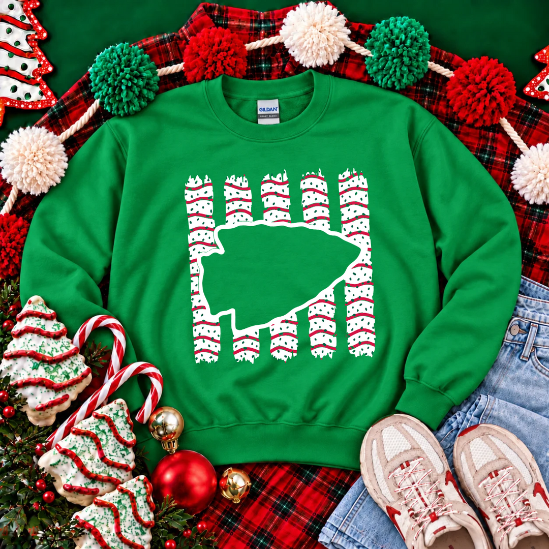 DTF TRANSFER ONLY  - Striped Arrowhead Christmas Cake