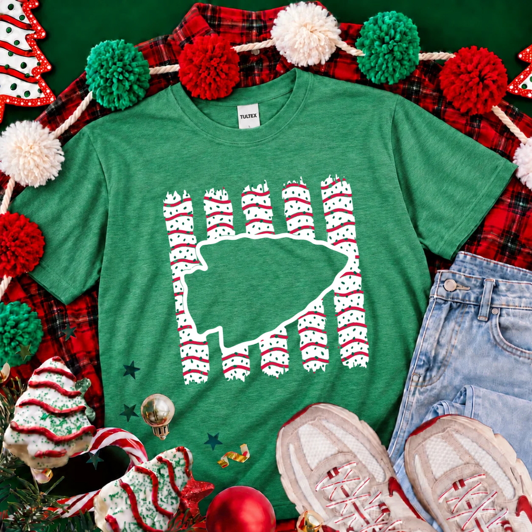 DTF TRANSFER ONLY  - Striped Arrowhead Christmas Cake