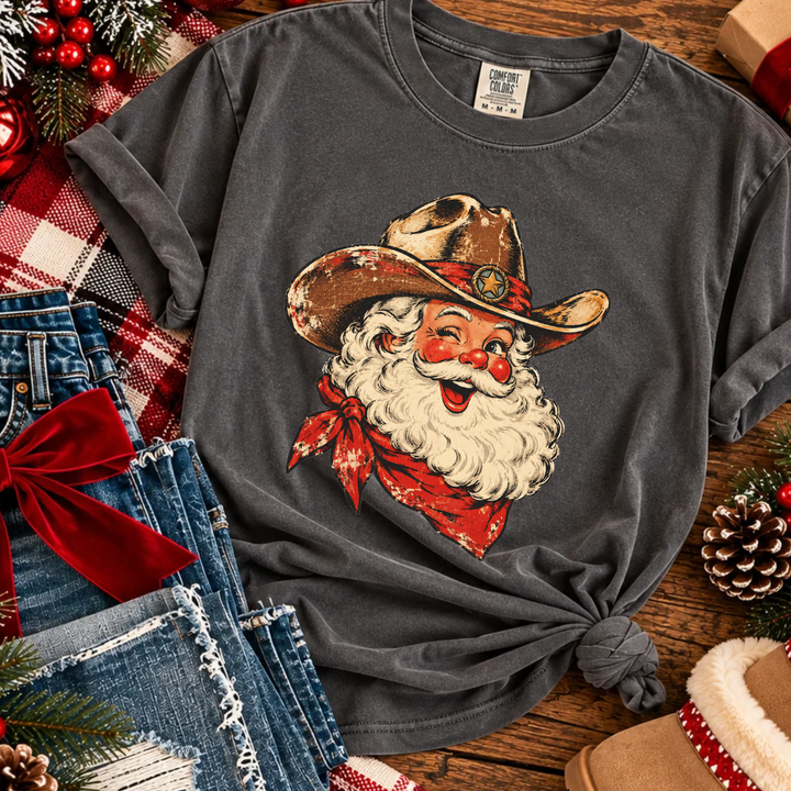 DTF TRANSFER ONLY  - Santa Cowboy