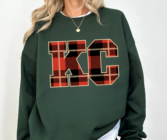 DTF TRANSFER ONLY  - Christmas Plaid KC