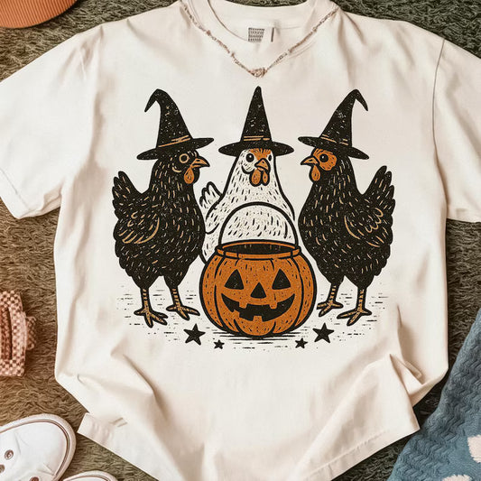 DTF TRANSFER ONLY  - 3 Witch Chickens