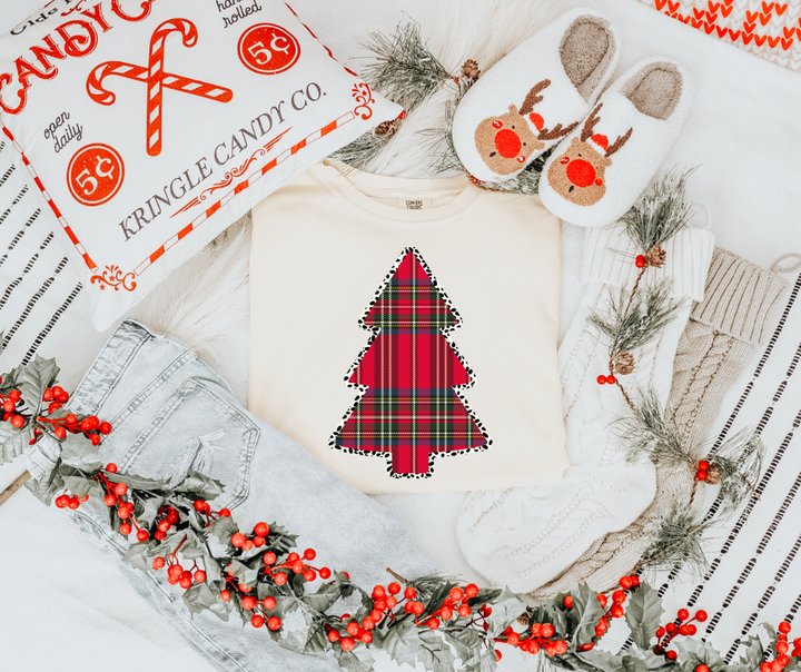 DTF TRANSFER ONLY  - Plaid Christmas Tree