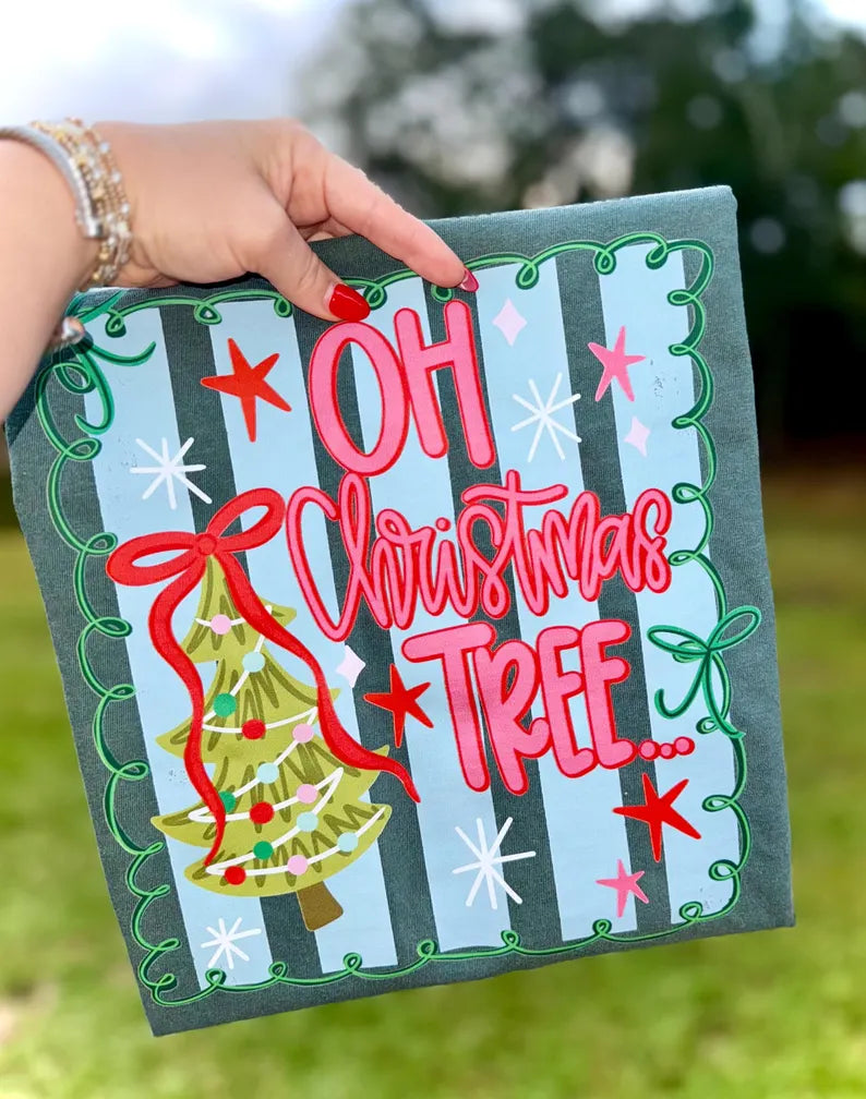 DTF TRANSFER ONLY  - Coquette Oh Christmas Tree