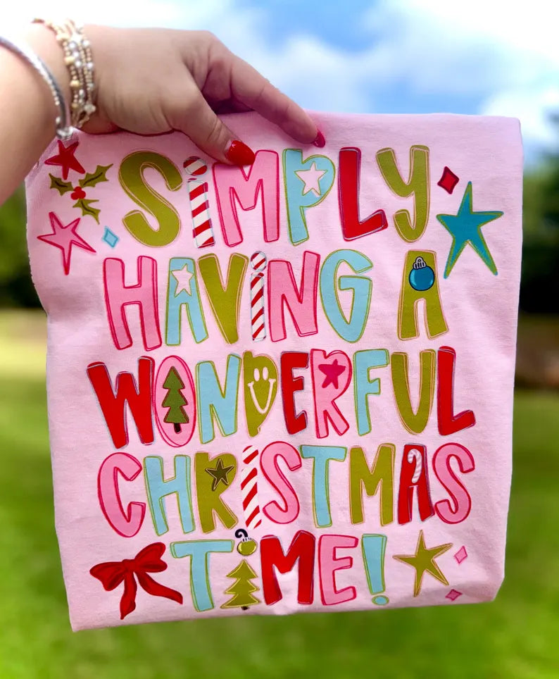 DTF TRANSFER ONLY  - Simply Having a Wonderful Christmas Time