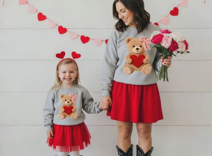 DTF TRANSFER ONLY  - Faux Yarn Teddy Bear