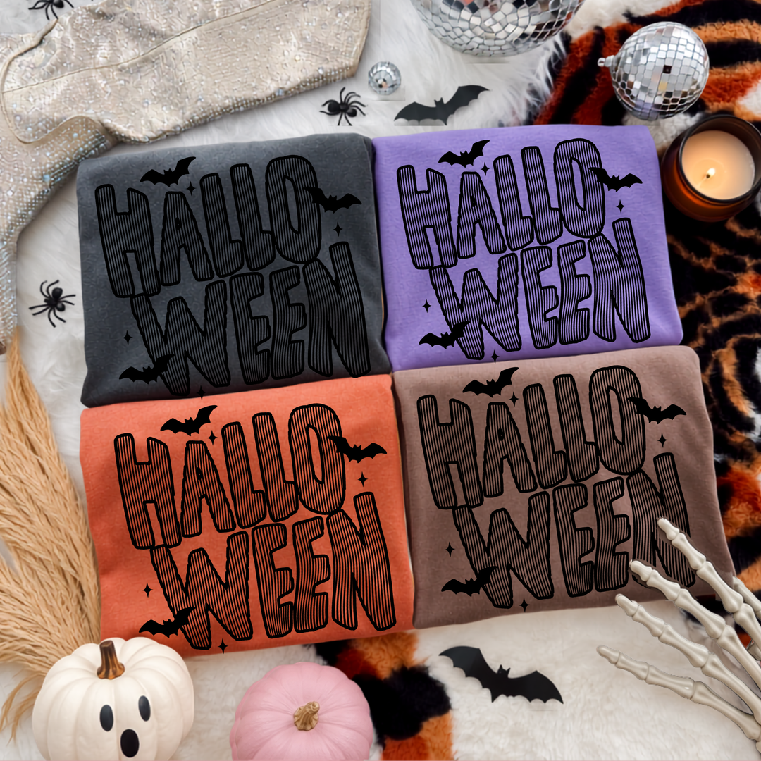 DTF TRANSFER ONLY  - Black Simple Striped Halloween