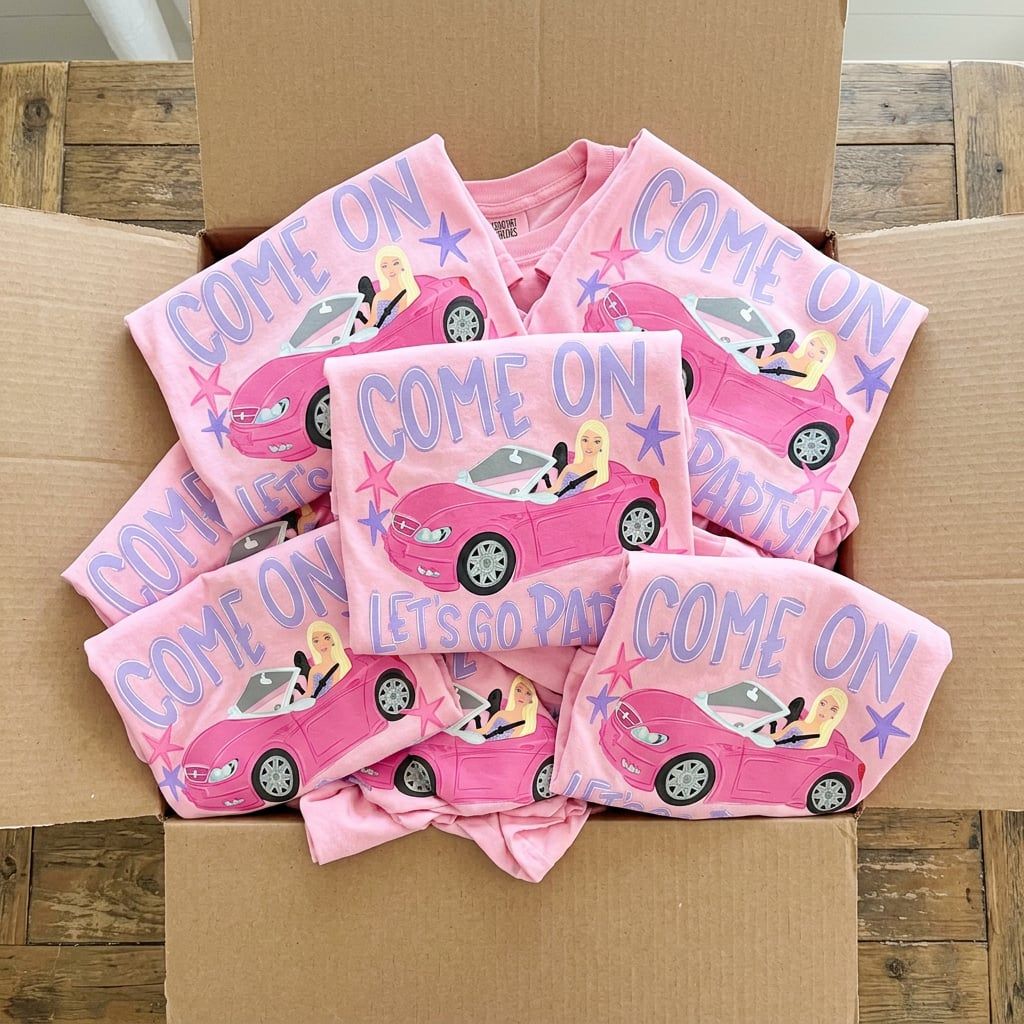 DTF TRANSFER ONLY - Blonde Come On Let's Go Party